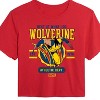 Women's - Marvel - Wolverine Collegiate Scratch Cropped Graphic T-Shirt - 2 of 4