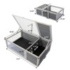 FURNIinspire Pet Crates and Houses Tortoise Wooden Turtle Habitat with Removable Top and Tray for Indoors and Outdoors, Grey, 37.8"*24.02"*12.01" - 2 of 4