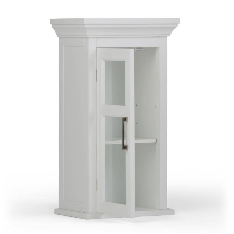 Hayes Single Door Wall Cabinet White - WyndenHall, 1 of 12