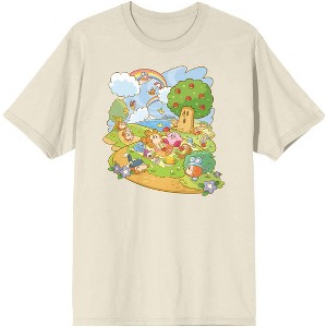 Kirby Pupupu Picnic Men's Natural Ground Print T-shirt - 1 of 1