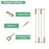 Unique Bargains DIY Clothing Accessories Suit Copper Long Needle Brooch Stick Pins Stopper Ends Flat Head - 2 of 4