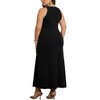 Agnes Orinda Women's Plus Size Knit Crewneck Sleeveless Casual Midi Sweater Dresses - 4 of 4
