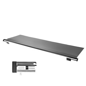 VEVOR Camper Awning Fabric Replacement, 1" to 13', Weatherproof Durable Slide Topper Awning with Bracket, Heavy Duty Slide Topper Awning ,Black - 1 of 4