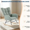 Upholstered Nursery Rocking Chairs, High-Back Recliners with Padded Seats for Living Room - 3 of 4