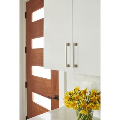 Satin Nickel 6-5/16" Modern Bar Cabinet Pull