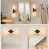 DAKAFUL Industrial Double Wall Sconce,E26 Vertical/Horizontal Wall Light with Glass Shades for Bathroom Mirror/Hallway/Bedroom - 4 of 4