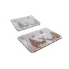 Transpac Glass 12.2 in. Multicolor Christmas Winter Landscape Scene Platter Set of 2 - 3 of 4