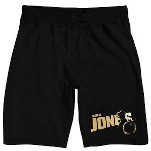 Indiana Jones And The DIal Of Destiny Indiana Jones Men's Black Sleep Pajama Shorts - 1 of 4