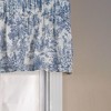 Ellis Curtain Victoria Park Toile Water Proof Room Darkening Blackout Tailored Window Valance - 70 x 12" Blue - 2 of 4