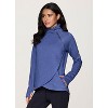 RBX Active Women's Zip Mock Neck Wrap Fleece Pullover Sweatshirt With Pockets - 3 of 4