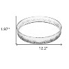 HomeRoots 12" Clear Round Cut Crystal Serving Tray - 3 of 4