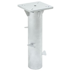 vidaXL In-Ground Parasol Base Silver 6.3"x6.3"x15.6" Steel - 1 of 4