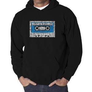 LA Pop Art Men's Word Art Hooded Sweatshirt - 80s One Hit Wonders - 1 of 4