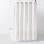 Crochet Trim Shower Curtain Cream - Threshold™