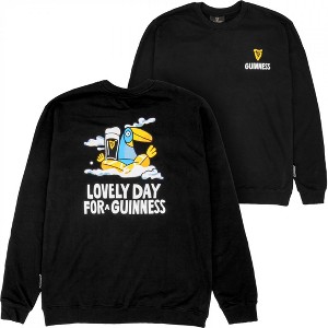Mens Guinness Seb Curi Lovely Day Back & Front Print Black Sweatshirt - 1 of 4