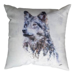 18" Whispers of the Wild Wolf Climaweave Polyester by Manual Woodworkers and Weavers - 1 of 3