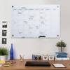Vinsetto 35"x23" Dry Erase Wall Calendar Glass Whiteboard Monthly Planner for Homeschool Supplies & Home Office Organization w/ 4 Markers and Eraser - 2 of 4