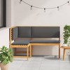 Garden Corner Bench Brown 140 x 100 x 91cm Solid Acacia wood vidaXL - 3 of 4