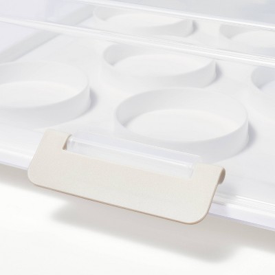 Plastic Rectangle Cupcake Carrier Clear/White/Gray - Figmint&#8482;