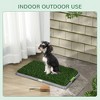 Gulches PawHut Dog Grass Pad with Tray, 26" x 16", Grass Pad for Potty Training Dogs for Indoor Outdoor Use, Green - 3 of 4