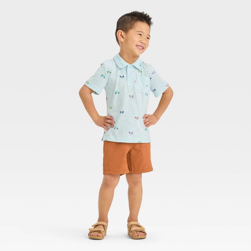 Toddler Boys' Short Sleeve Jersey Knit Polo Shirt - Cat & Jack™, 4 of 7