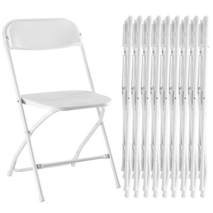 Lyngins Plastic Folding Chairs Set of 4/6/10,Stackable Dining Chairs for Indoor & Outdoor Use,Portable Chair for Offices,Weddings,Dining Living Room - 1 of 4