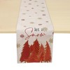 Unique Bargains Christmas Table Runner Gold Tone-Trimmed Christmas Tree Linen 72"x13" 1 Pc - 4 of 4