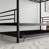 NicBex Twin Bunk Bed with Trundle,Metal Bunkbeds with Ladder and Full-Length Guardrail,Space-Saving Bunk Bed Platform for Teens&Adults,Black - 4 of 4