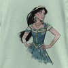 Girl's Aladdin Jasmine Sketch Profile T-Shirt - 2 of 4