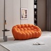 MAYEERTY 74.8" Modern Loveseat Bubble 2 Seater Upholstered Sofa Couch 3D Textile Mesh Fabric for Living Room£¬Green - 3 of 4