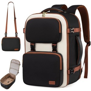 40L TSA Carry On Travel Backpack for Women & Men, Fits 17 Inch Laptop, Waterproof with Detachable Crossbody Bag - 1 of 4