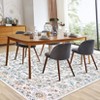 Modern Washable Area Rug for Living Room, Floral Print Floor Rug with Non Slip Backing, Low Pile Stain Resistant Indoor Carpet for Dorm - 2 of 4