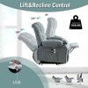 PAGED Modern Swivel Recliner Chair, Accent Chair with Side Pocket and Metal Frame, Rocking Chair for Living Room, Bedroom - 4 of 4