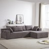 108" Chenille Modular Sectional Sofa,Upholstered L-Shape Sofa with 6 Pillows,Free Combination for Home Living Room-Baofuwish - 2 of 4