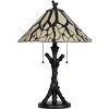 Cal Lighting BO-3104TB 60W X 2 Metal and Resin Tiffany Table Lamp with Pull Chains - 3 of 4