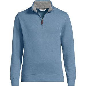 Lands' End Men's Bedford Rib Quarter Zip Sweater - 1 of 3