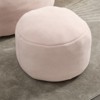 FURNIinspire Bedding Bean Bag Sofa Chair High Pressure Foam, Padded Foam Padding Compressed Bean Bag With Footrest, Pink, 18.1"*17.7"*13" - 4 of 4