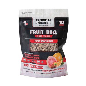Tropical Spark Wood Pellets  Perfect for BBQ, Smoking, Grilling, Bake, Roast, Braise  Premium 100% All-Natural  Fruit Wood  1 lb. Bag - 1 of 4