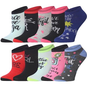 Tipi Toe Womens 10 Pairs Playful Palette Pattern & Mix Colors For Vibrant Style Low Cut/No Show Socks - 1 of 4