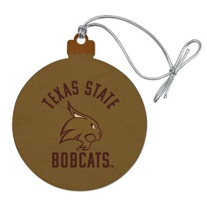 Texas State Bobcats Wood Christmas Tree Holiday Ornament - 1 of 4
