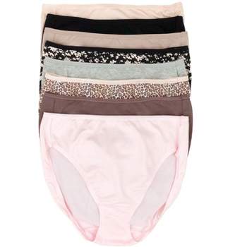 Organic Cotton Stretch Hi Cut Panty 5-Pack  Felina Women's Underwear  (White Haze, Small) 