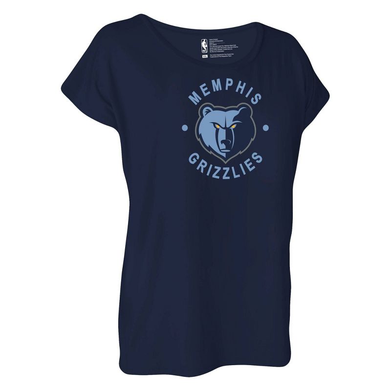 NBA Memphis Grizzlies Women&#39;s Dolman Short Sleeve T-Shirt, 3 of 5