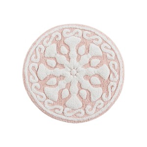 SEVOBAL Bathroom Rugs Bath Mat Rug Home Decor Carpet Shower Mat Home Decor Medallion Floral Pattern Shower Room Bathroom, Pink, 25"*25"*0.5" - 1 of 4