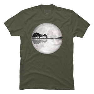 Men's Design By Humans Moonlight Nature Guitar II By Maryedenoa T-Shirt - 1 of 3