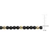 EVERLY JEWELRY | Yellow Plated Sterling Silver 19 1/5 CT TGW Black Agate Bracelet, 8.5 inch - 2 of 4