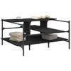 vidaXL Coffee Table Black 39.4 in.x39.4 in.x19.1 in. EngineeredWood - 4 of 4