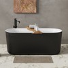 67" Acrylic Freestanding Bathtub, Contemporary Soaking Bathtub with Pop Up Drain & Overflow, Soaking Bath Tubs for Bathroom UPC Certified Black 2 - 3 of 4