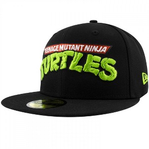 Adult Teenage Mutant Ninja Turtles Logo Black Colorway New Era 59Fifty Fitted Hat - 1 of 4