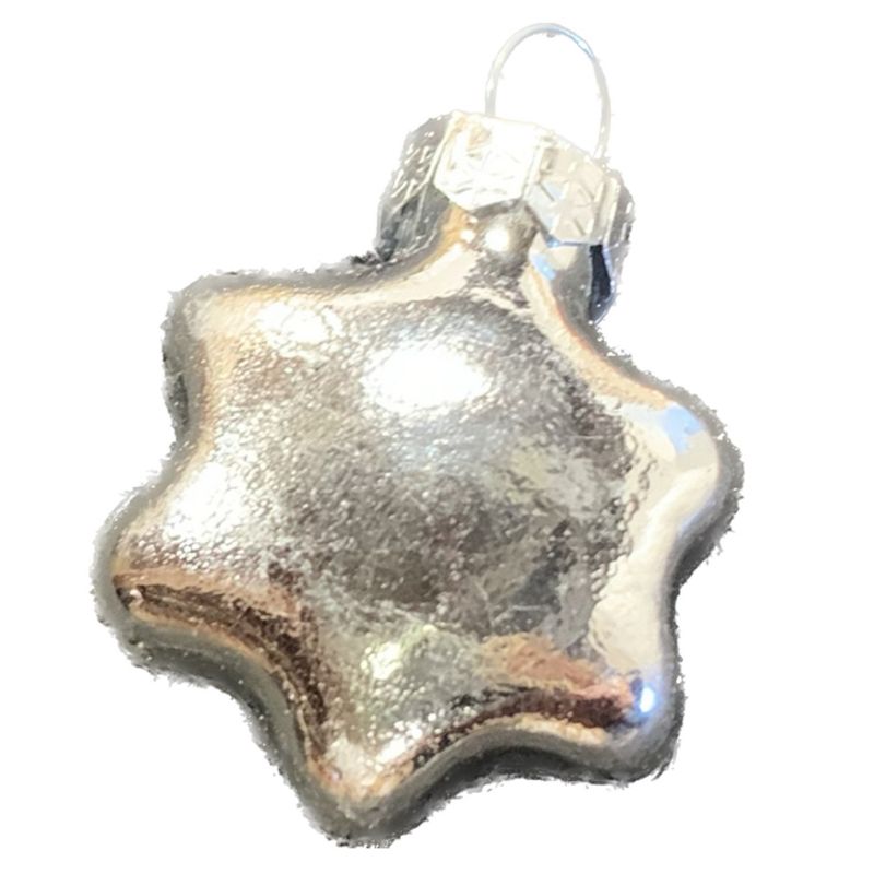 Northlight Shiny Finish Glass Christmas Star Ornaments - 1.75" (45mm) - Silver - 56ct, 1 of 4