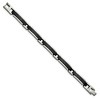 Black Bow Jewelry 8.5mm Stainless Steel Polished & Black Plated Link Bracelet, 8.5 Inch - 2 of 4